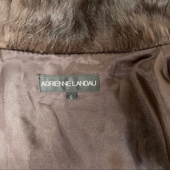 Adrienne Landau Rabbit Fur Vest in Brown Size S - Picture 7 of 9